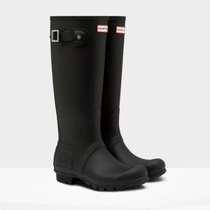 Hunter Matte Black Tall Rain Boots